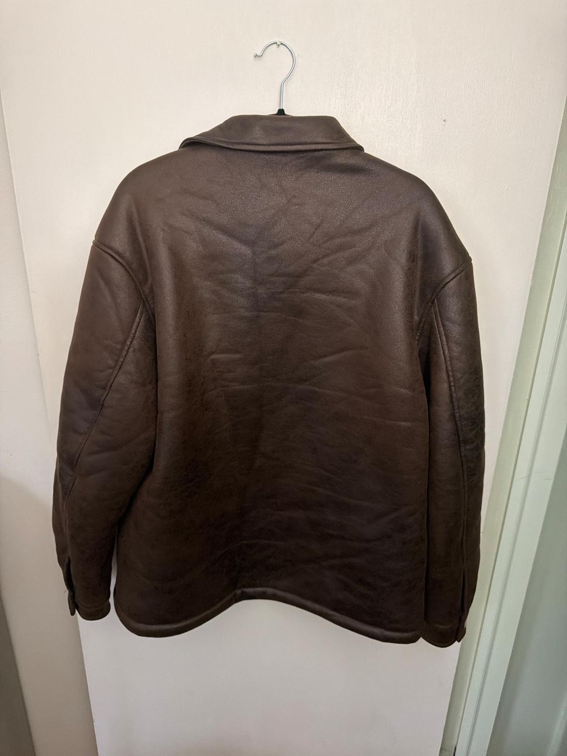 LEATHER JACKET WARM AND RELAXED FIT - Image 2