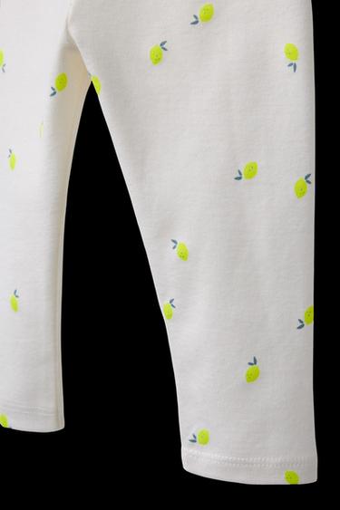 LEGGING ESTAMPADO LIMONES - Blanco roto de Zara