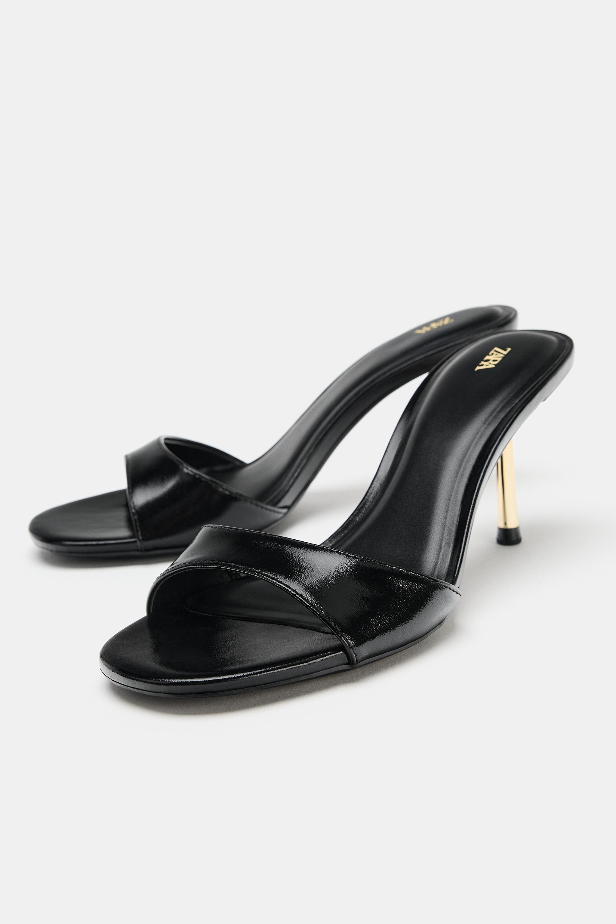 METALLIC HEELED SANDALS