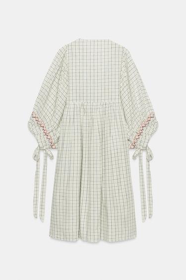ZW COLLECTION LINEN BLEND MIDI DRESS - Multicoloured by Zara - Image 6