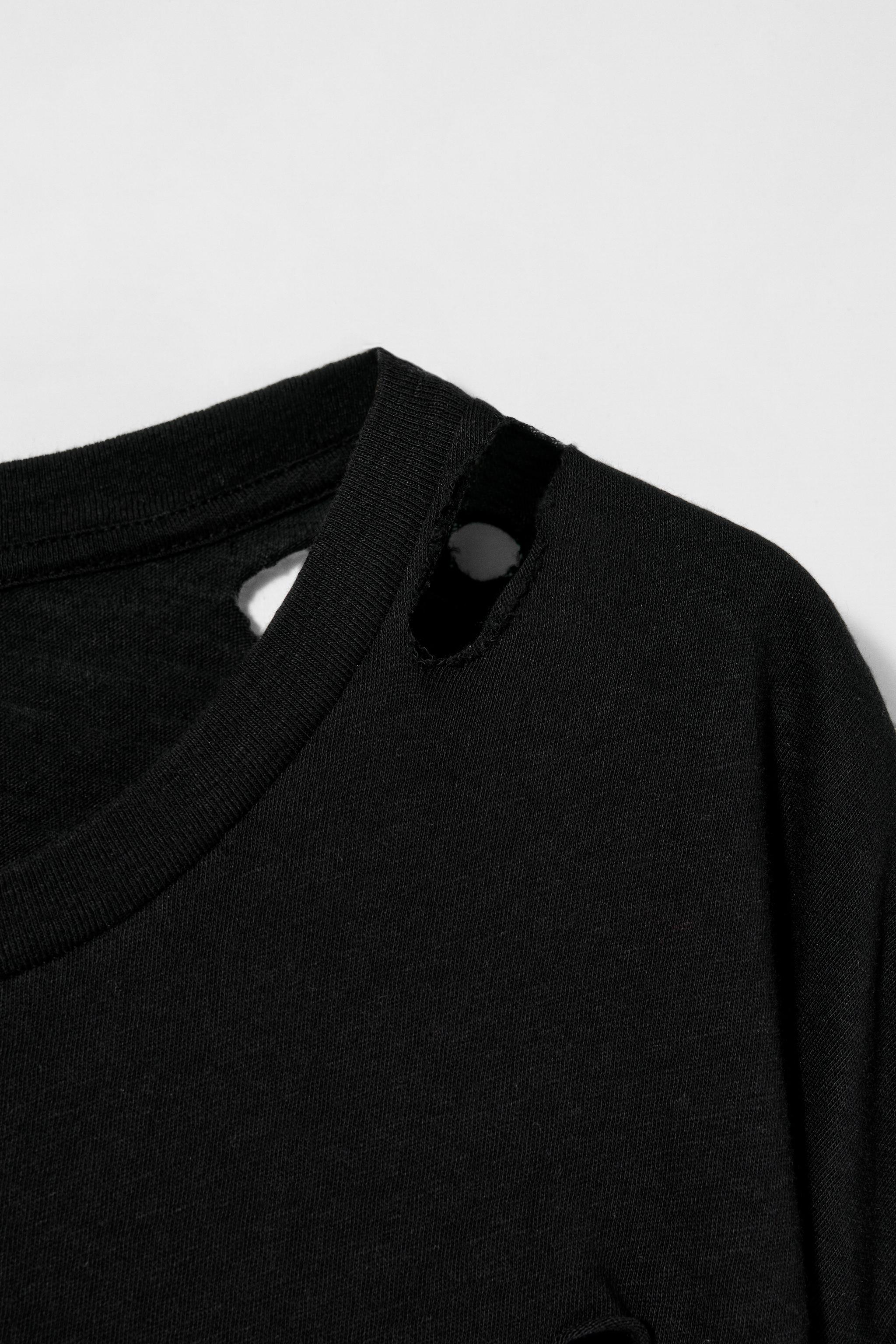 【ZARA×Kate Moss】リップドTシャツ 0858/100/251 ZARA×Kate Moss】リップドTシャツ 0858/100/251 (ZARA/Tシャツ