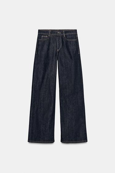 Z1975 HIGH-WAIST WIDE-LEG JEANS - Black by Zara - Image 5