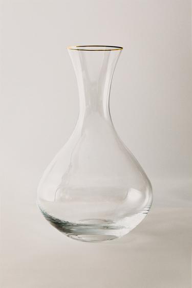 BOUTEILLE CRISTALLINE BORDURE ARGENTÉE - Argent de Zara