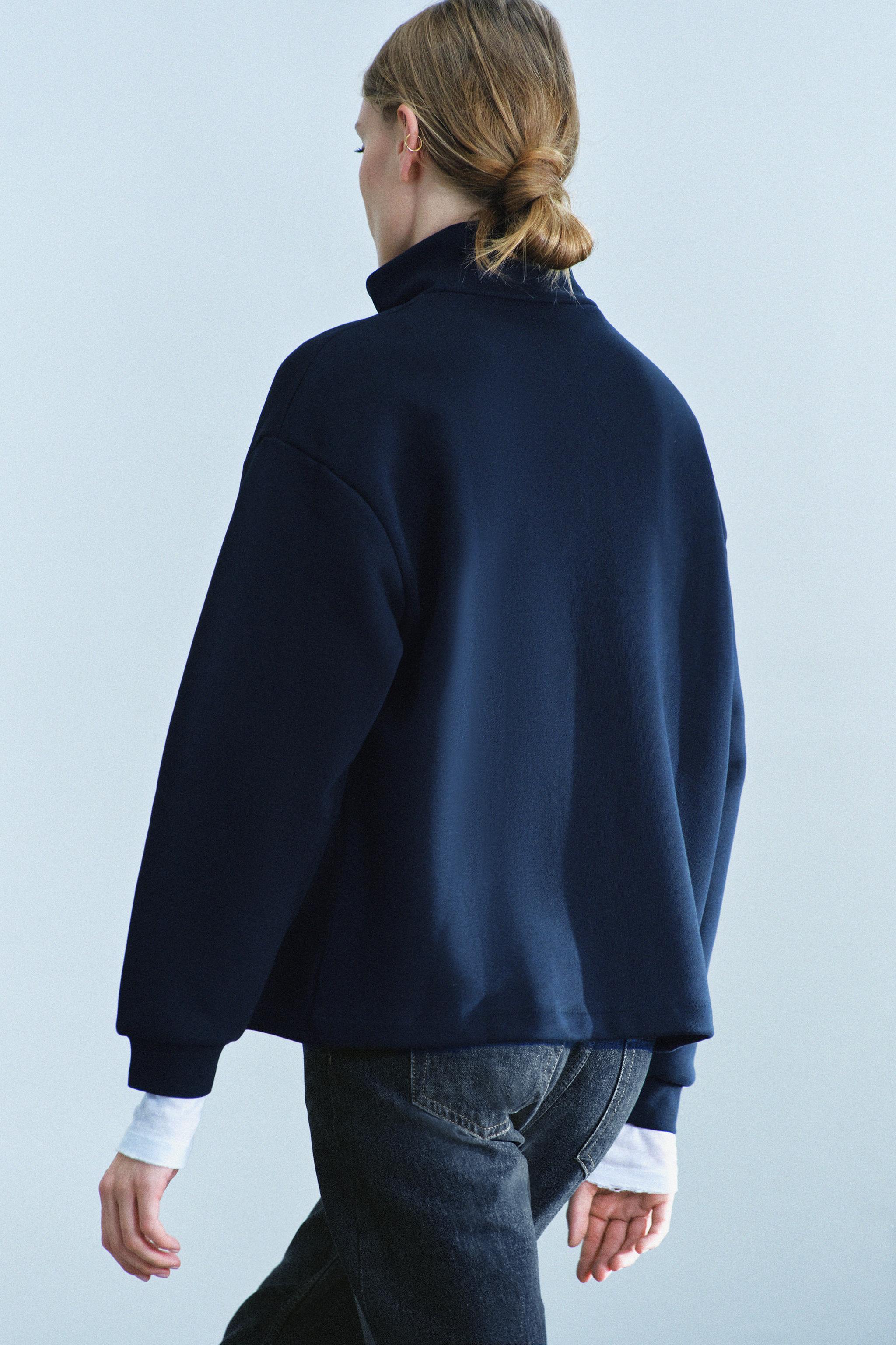 Zara FERMUARLI SWEATSHIRT görsel 3
