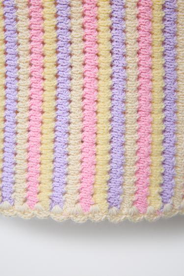 STRIPED KNIT TOP - Pastel pink by Zara - Image 3
