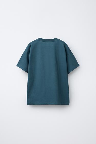 SLOGAN PRINT T-SHIRT AND BERMUDA SHORTS SET - Bluish by Zara - Image 2