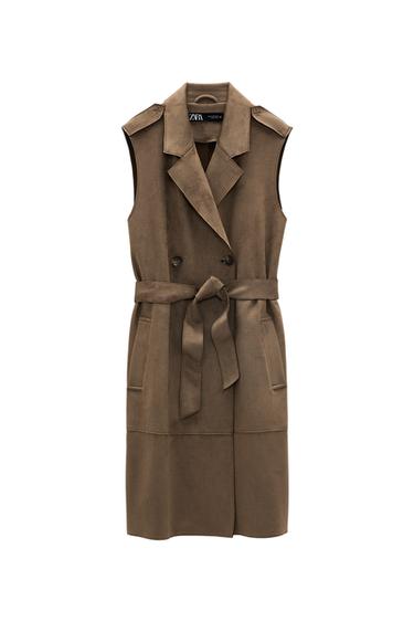 FAUX SUEDE WAISTCOAT