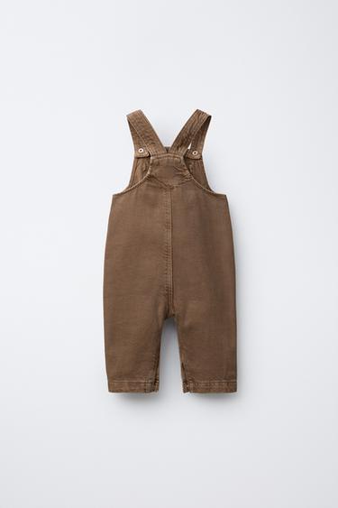 PLAIN TWILL DUNGAREES - camel by Zara - Image 1