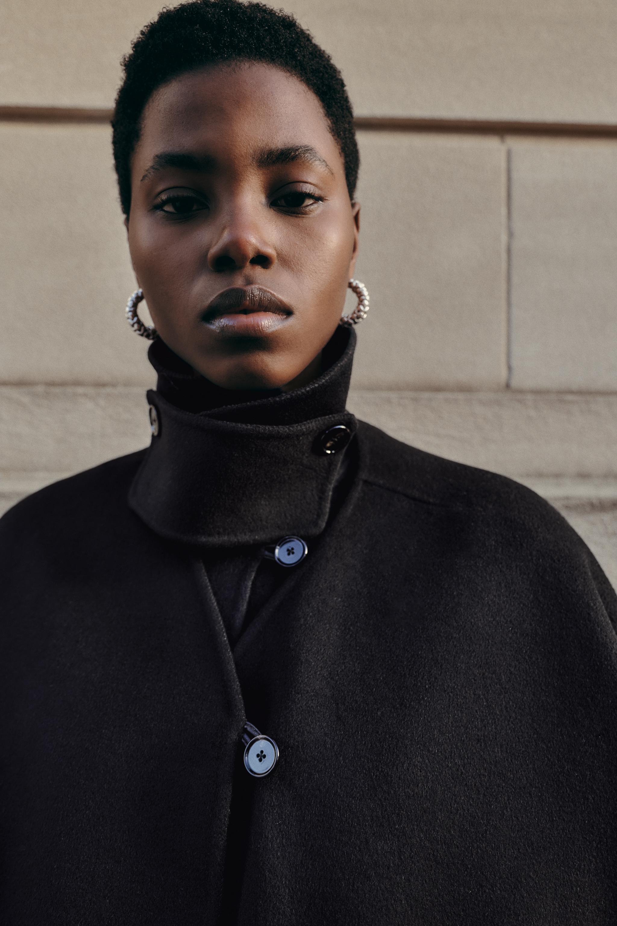 WOOL BLEND SCARF COAT ZW COLLECTION - Black | ZARA United States WOOL BLEND SCARF COAT ZW COLLECTION - Black | ZARA United States