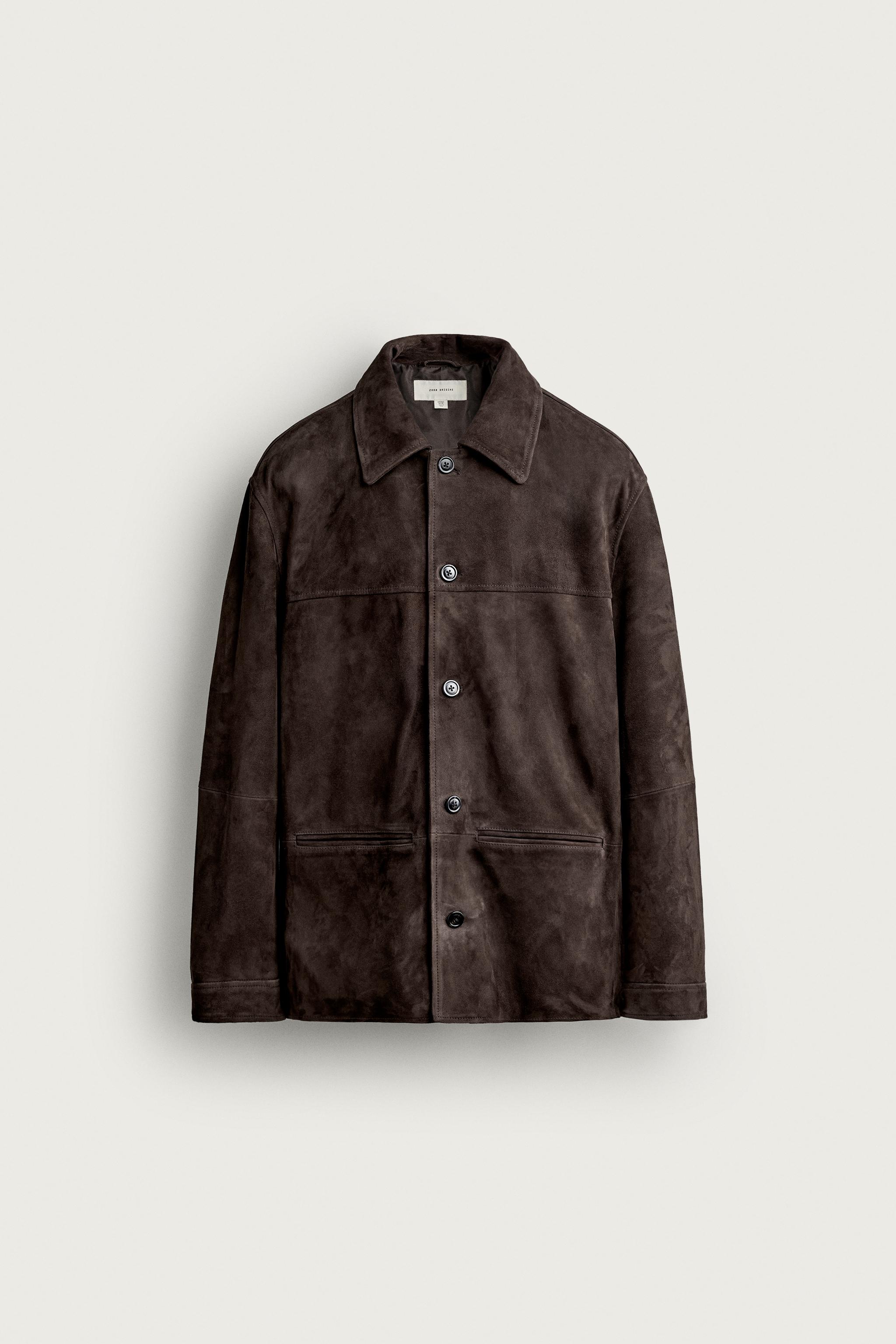 CAZADORA REGULAR FIT PIEL ANTE
