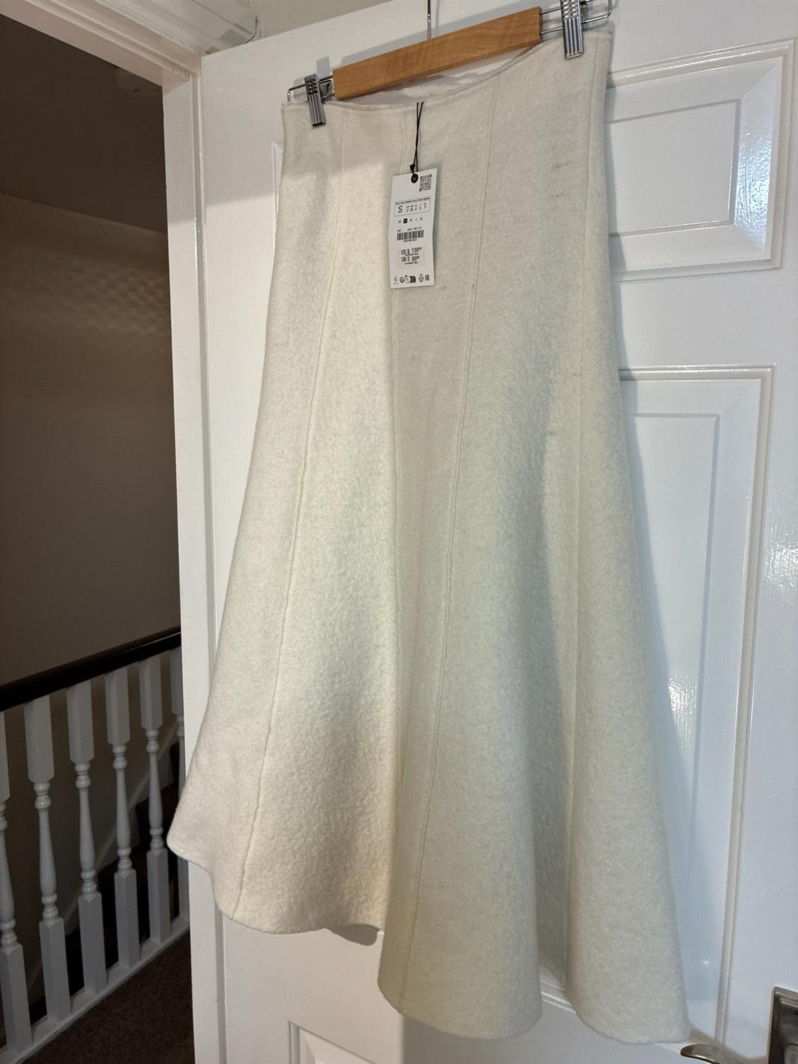 ZW COLLECTION 100% WOOL LAYERED SKIRT - Image 2