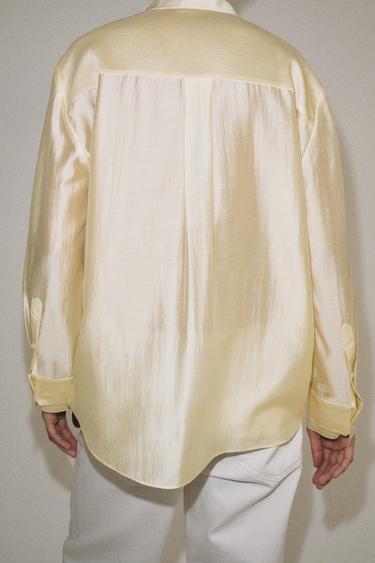 CHEMISE FLUIDE ZW COLLECTION - Jaune de Zara - Image 2