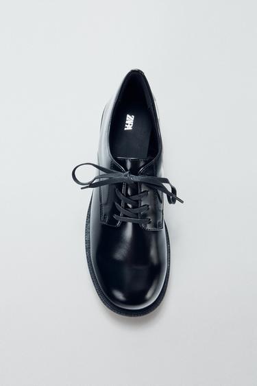 LACE-UP DERBY SHOES - Black by Zara