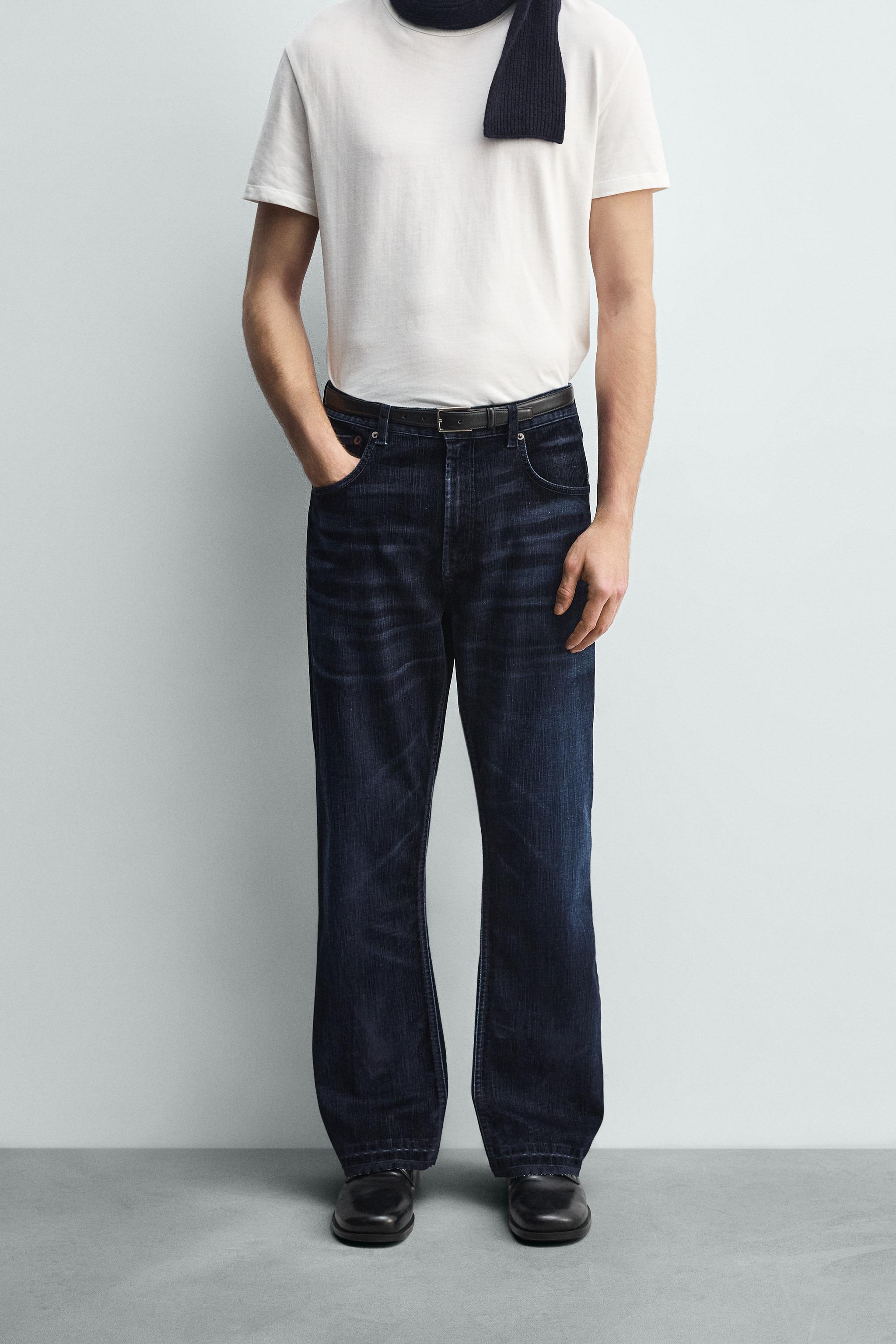 FLOCKED FLARE FIT JEANS