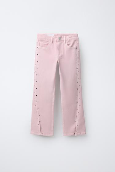 TEXANS BOOTCUT TATXES OBERTURES - Rosa / Blanc de Zara