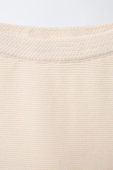 GARTER STITCH TROUSERS WITH EMBROIDERED FLOWERS - Vanilla by Zara - Image 2