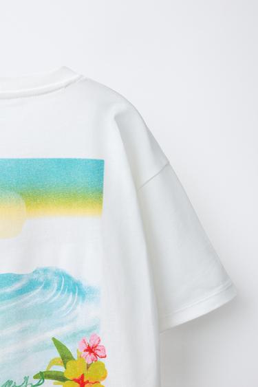 T-SHIRT IMPRIMÉ SUMMER - Blanc de Zara - Image 3