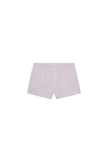 FLOWING SHORTS WITH BUTTONS - Light mauve by Zara
