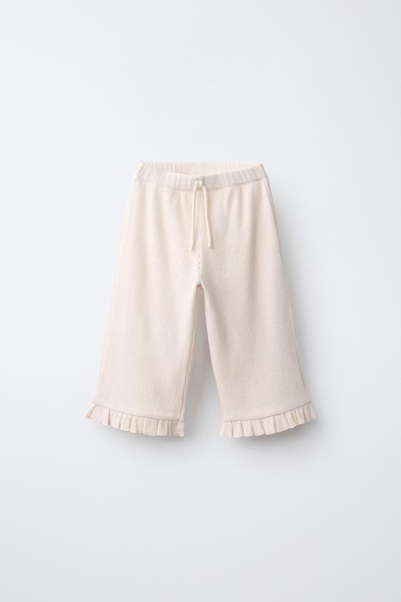 Zara MEKANE SUKNJA-PANTALONE – svetlosmeđa / lapor – Slika 0