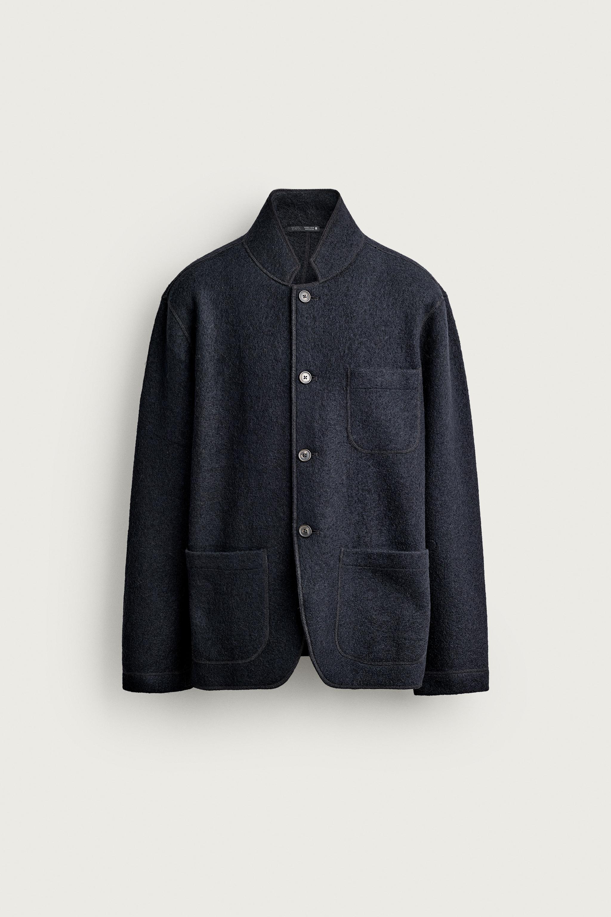 VESTE COUPE DÉCONTRACTÉE AVEC LAINE