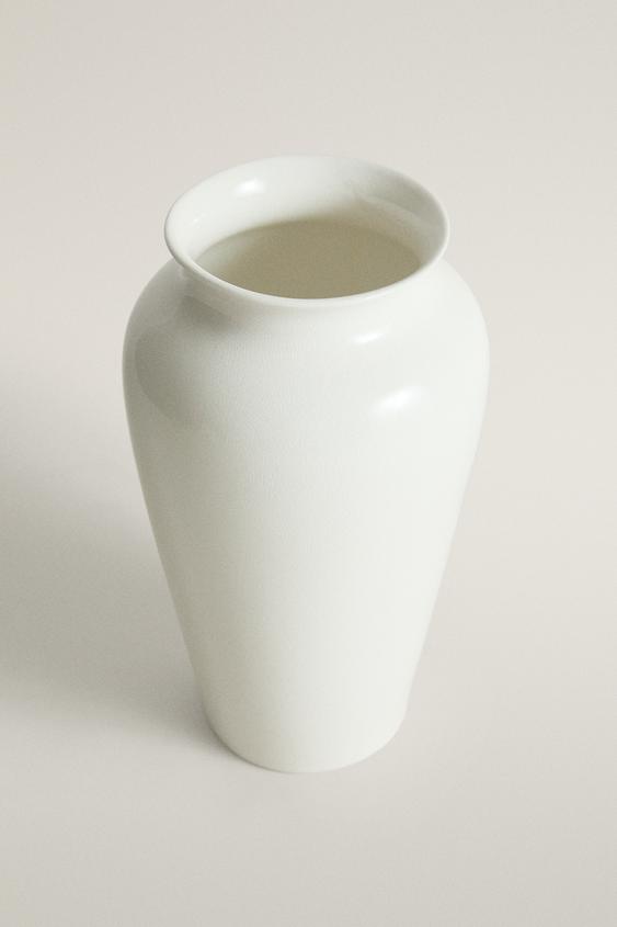 VASE DÉCORATIF HAUT EN CÉRAMIQUE - Blanc de Zara - Image 1