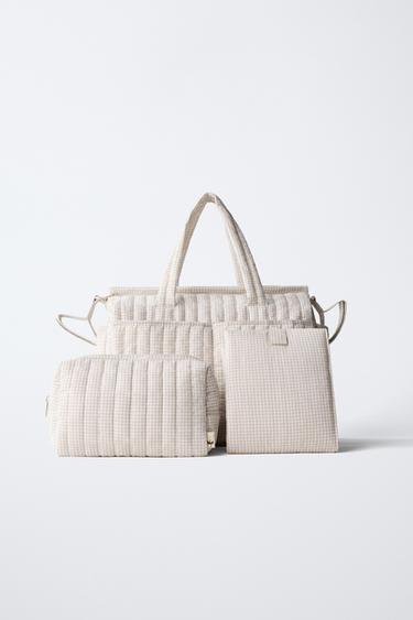 GINGHAM MATERNITY BAG - Gingham White by Zara - Image 5