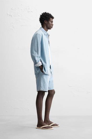 DENIM SHORTS - Sky blue by Zara - Image 3