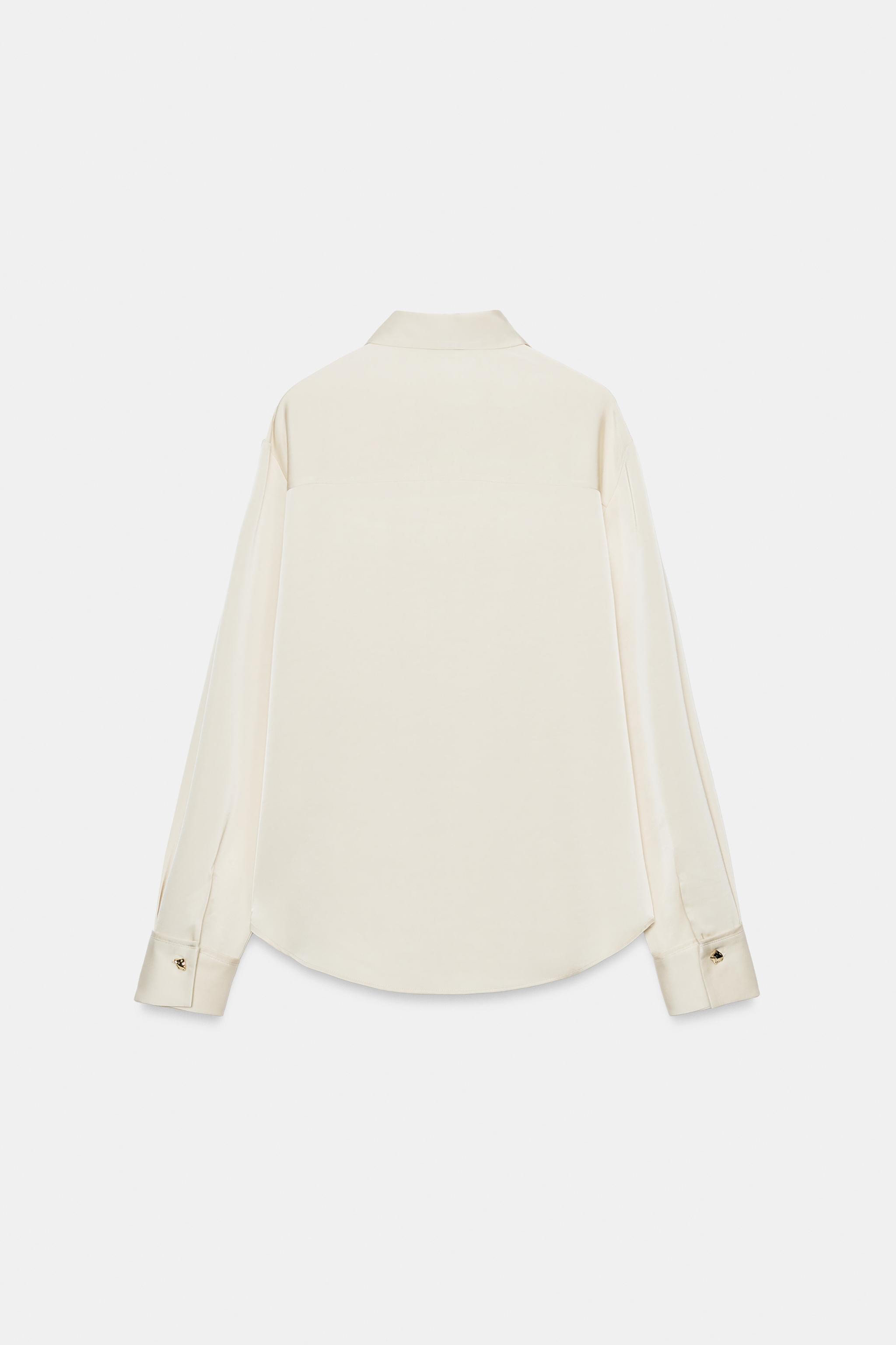GOLD BUTTON SATIN SHIRT