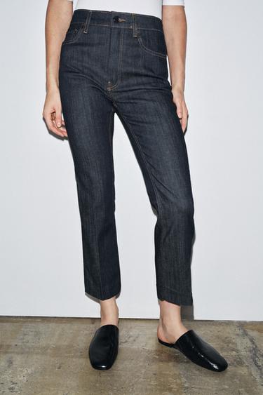 ZW COLLECTION MID-WAIST BOOTCUT JEANS - Blue by Zara