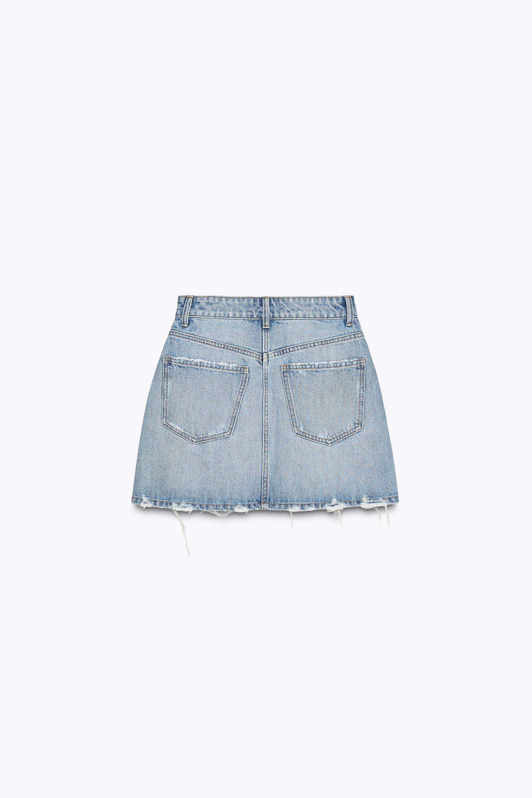 TRF DENIM MINI SKIRT - Blue | ZARA United States