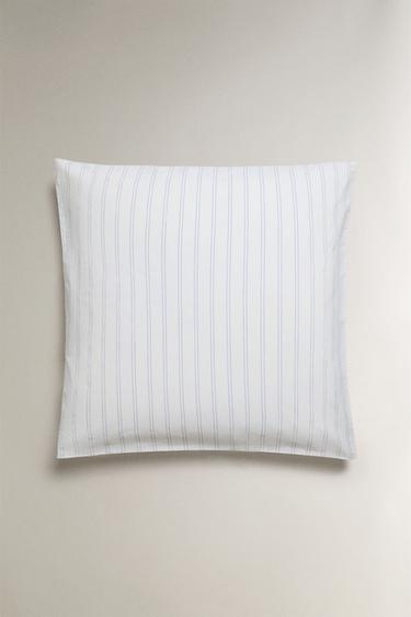TAIE D’OREILLER DOUBLE RAYURES EN COTON - Blanc cassé de Zara - Image 1