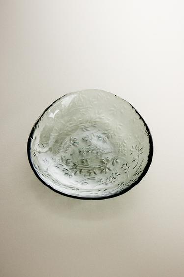 LILLE BLOMSTERSKÅL I GLAS - blågrøn fra Zara