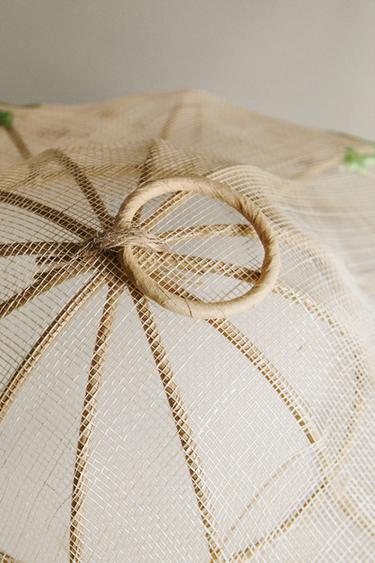 EMBROIDERED SISAL MESH DOME - Light beige by Zara - Image 4