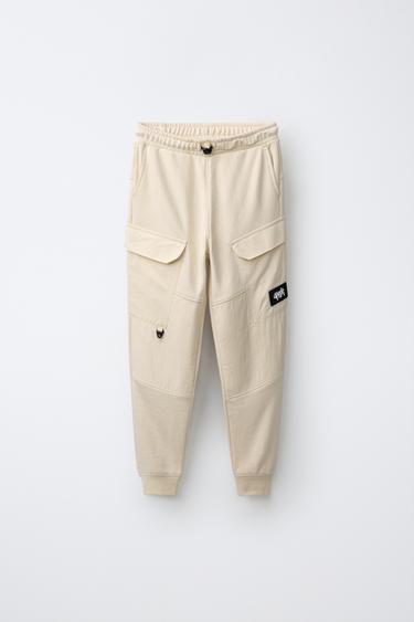 PLUSH CARGO TROUSERS - Mid-ecru by Zara - Image 0