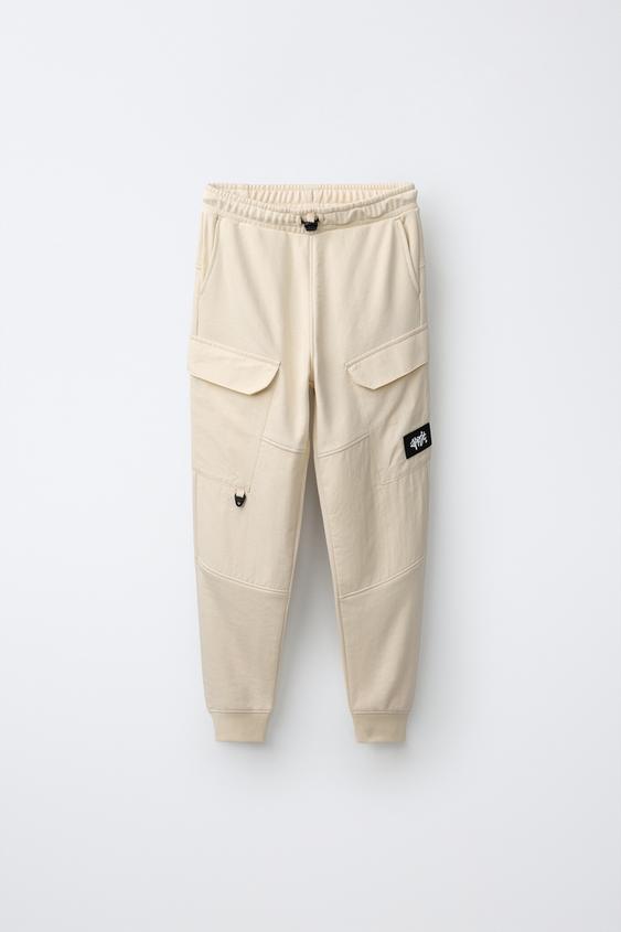 PLUSH CARGO TROUSERS - Mid-ecru by Zara - Image 0