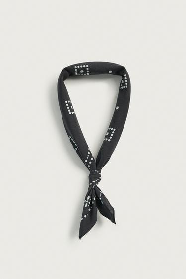 GEOMETRIC PRINT BANDANA — Dark navy 2