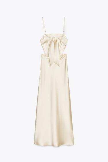 SATIN COWL NECK DRESS - Vanilla by Zara - Image 6