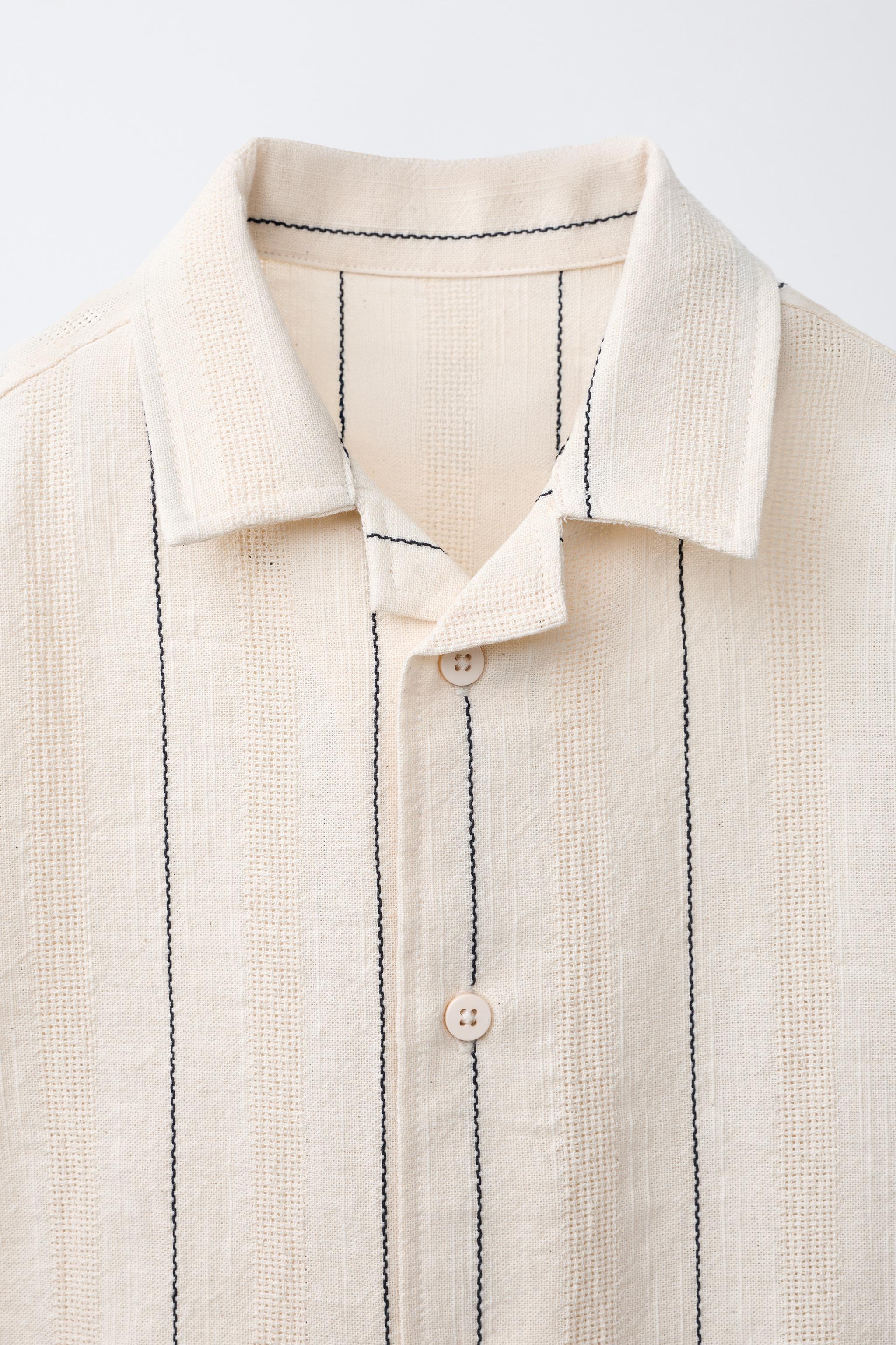 STRIPED TEXTURED SHIRT