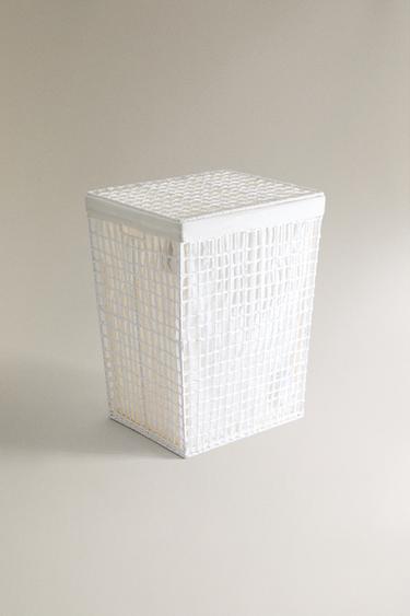 FABRIC-LINED LAUNDRY BASKET - Ivory by Zara - Image 1