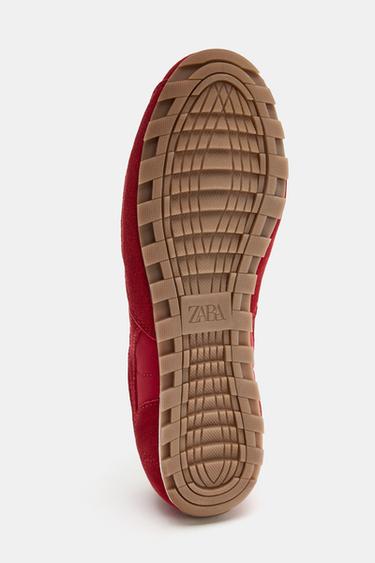 LEATHER TRAINERS - Red by Zara - Image 6