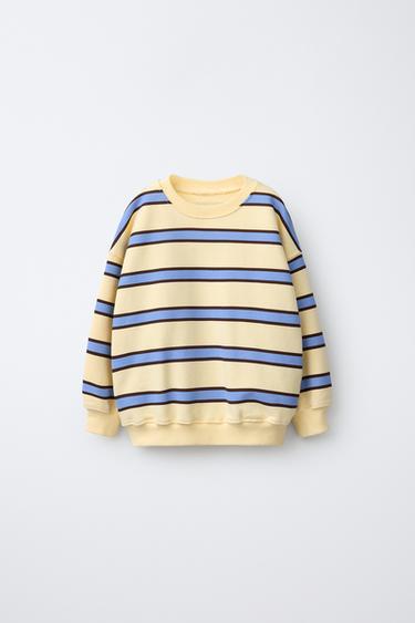 Zaras RANDIG SWEATSHIRT - Ljusgul - Bild 0