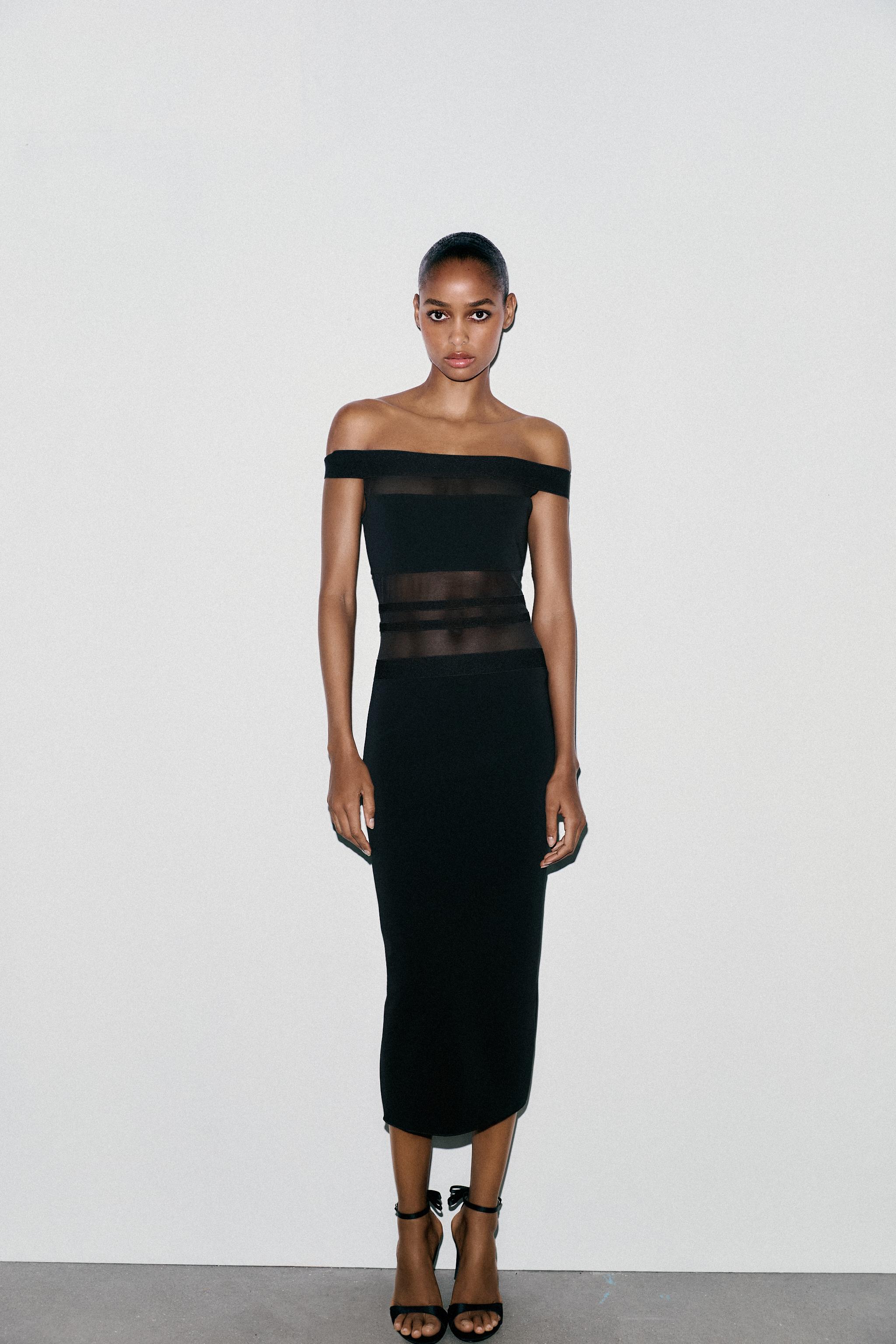 ZARA コントラストデザインオールインワン ワンピース 出品8/10まで ZARA - 新品 ZARA コントラスト デザイン ベルベット ロング