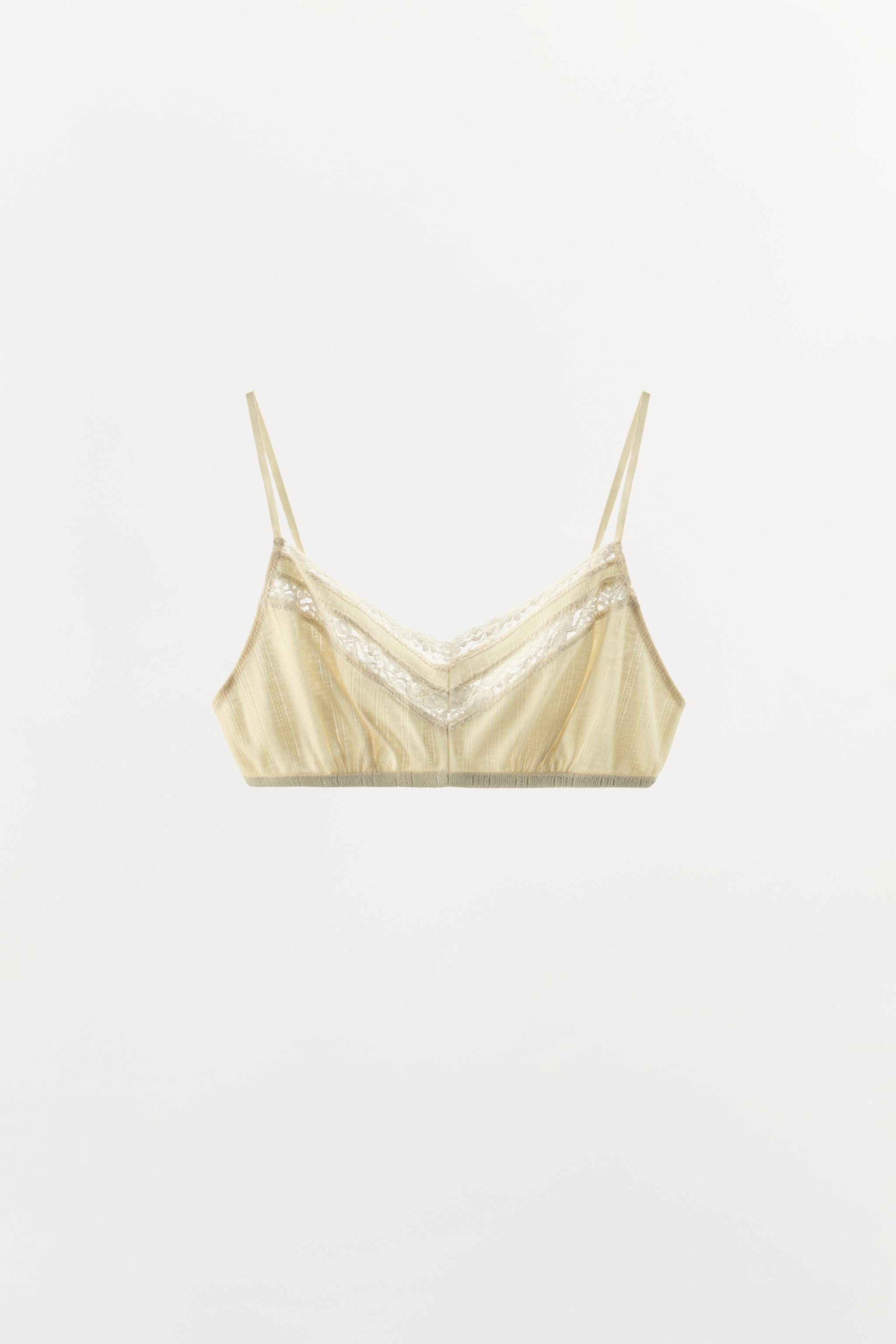 POINTELLE LACE BRALETTE — Ecru