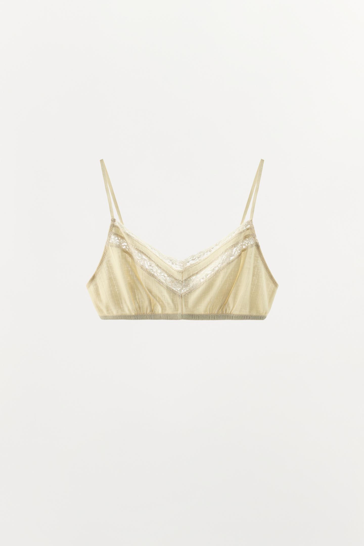 Бралетт, кружево, ажурная вязка — Zara, цвет: Экрю — фото 5