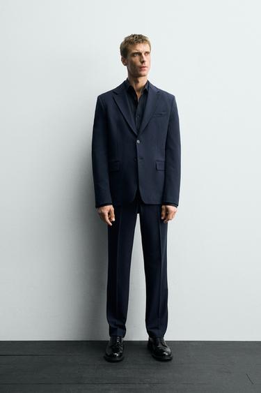 Zara SLIM FIT SUIT JACKET - Bluish