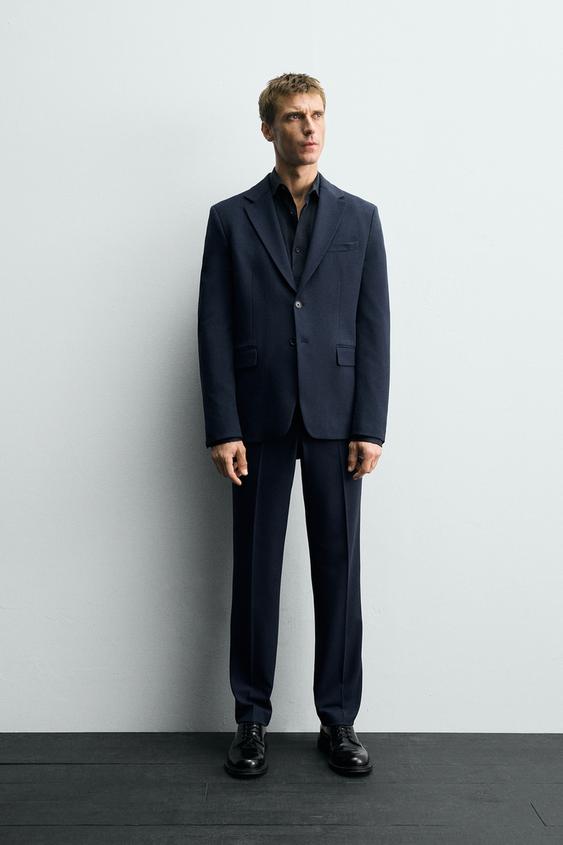 SLIM FIT SUIT BLAZER - Bluish by Zara - Image 0