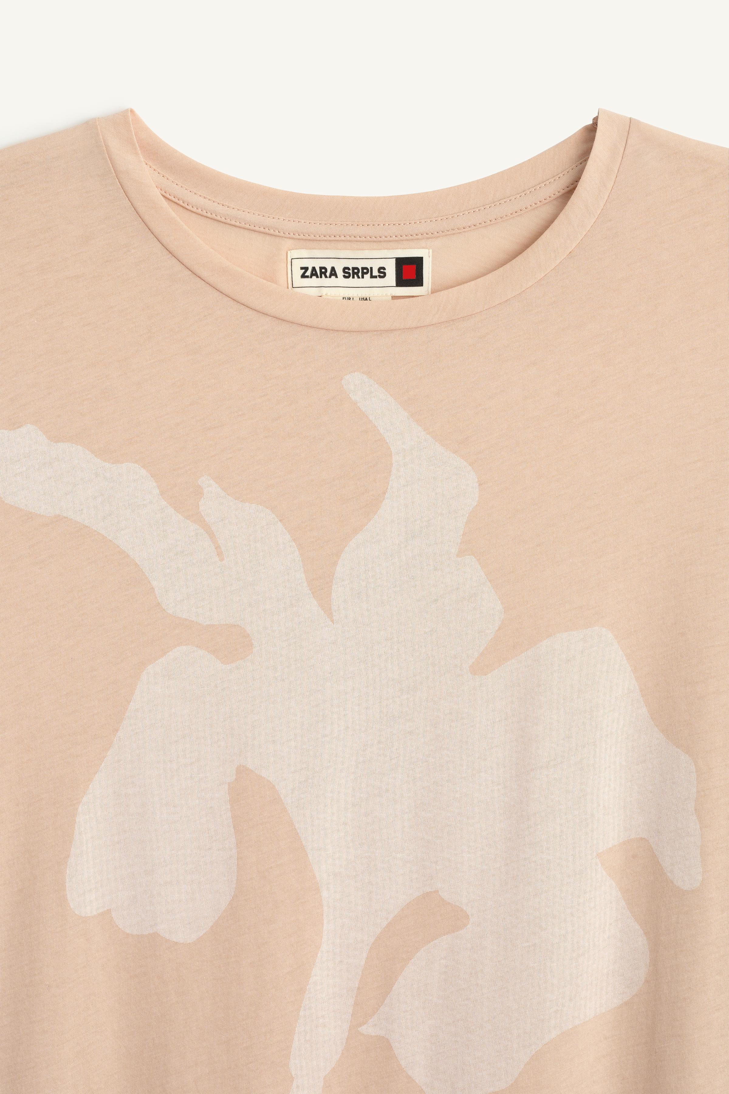 Мужские топы Zara FLWR PRNT T — фото 5