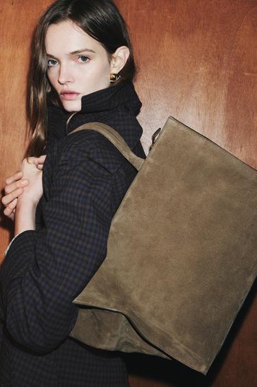 SAC MAXI CITY CUIR - Gris taupe de Zara - Image 1