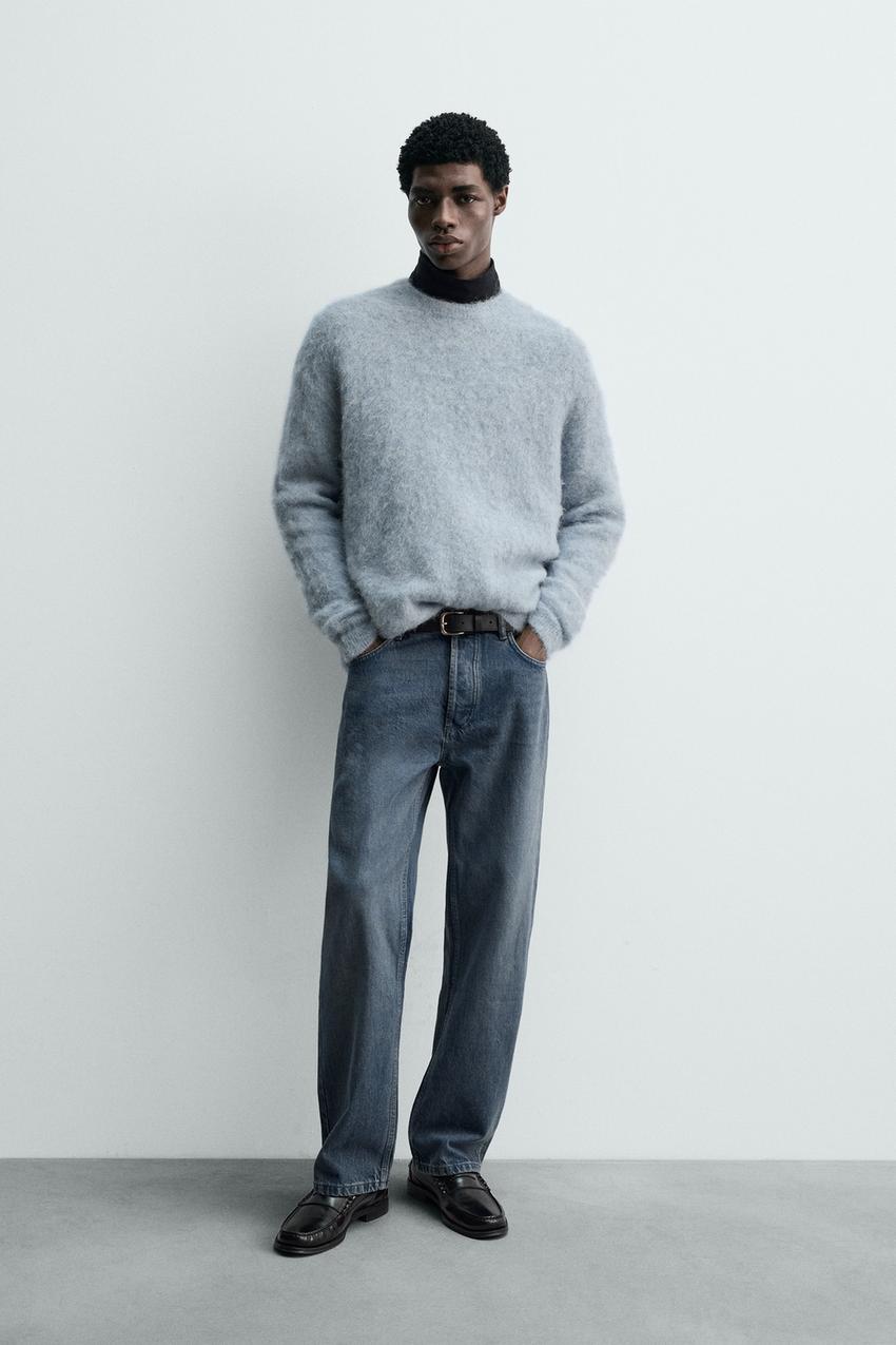 アルパカ繊維混セーター - 空色 | ZARA Japan / 日本