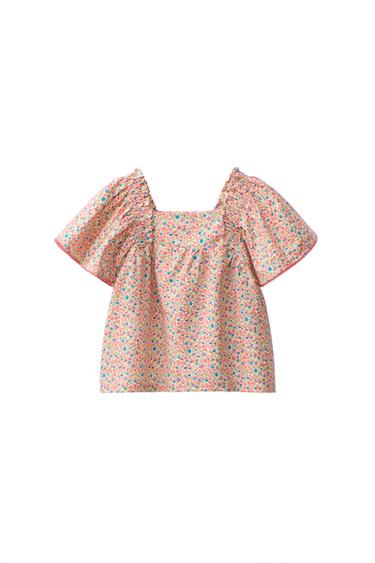 Zara FLORAL PRINT BLOUSE - Multicolored